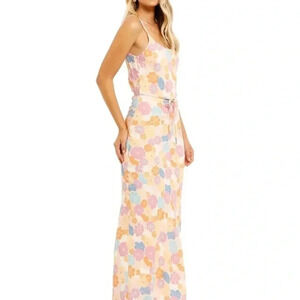 NEW Charlie Holiday Floral Cove Daisy Midi Spaghetti Strap Dress Size XS